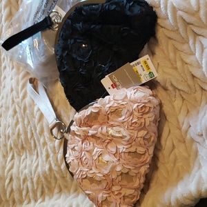 Mundi Satin Floral Wristlet Evening Bag